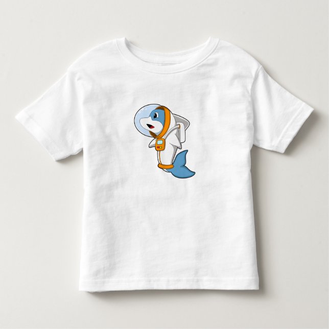 Camiseta Golfinho como astronauta com fantasia (Frente)