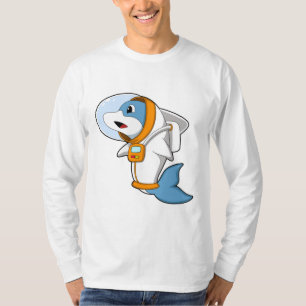 Camiseta Golfinho como astronauta com fantasia