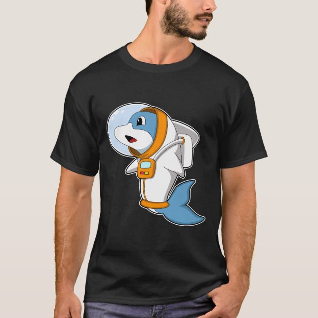 Camiseta Golfinho como astronauta com fantasia (Frente)