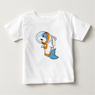 Camiseta Golfinho como astronauta com fantasia
