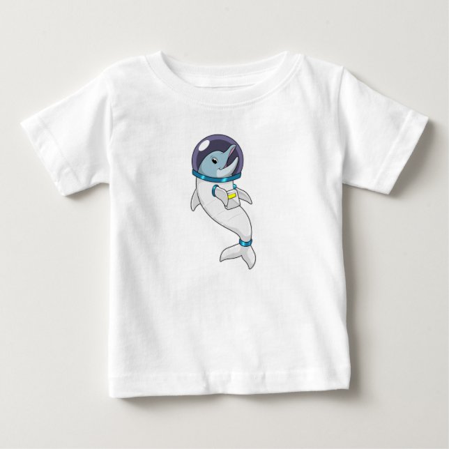 Camiseta Golfinho como astronauta na fantasia (Frente)