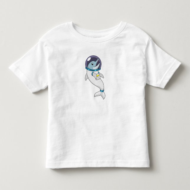 Camiseta Golfinho como astronauta na fantasia (Frente)