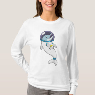 Camiseta Golfinho como astronauta na fantasia