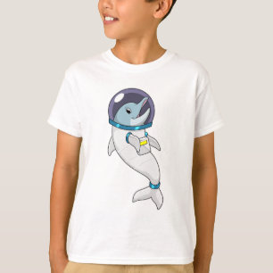 Camiseta Golfinho como astronauta na fantasia