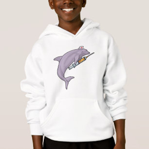 Camiseta Golfinho como Enfermeiro com Seringa