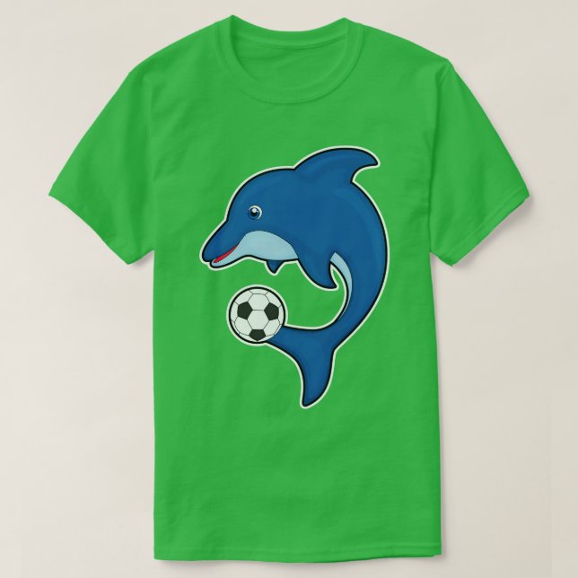 Camiseta Golfinho como jogador com bola (Frente do Design)