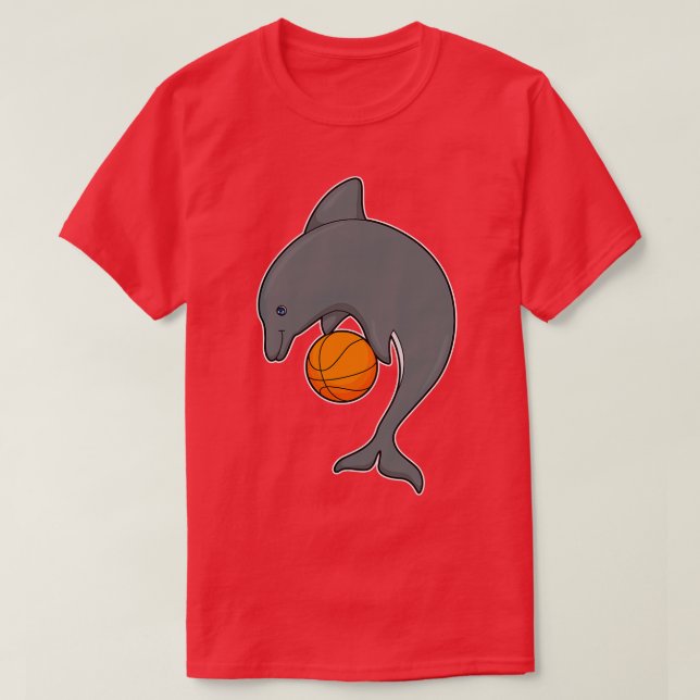 Camiseta Golfinho como jogador de basquetebol (Frente do Design)