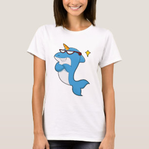 Camiseta Golfinho como Unicórnio com Óculos.PNG
