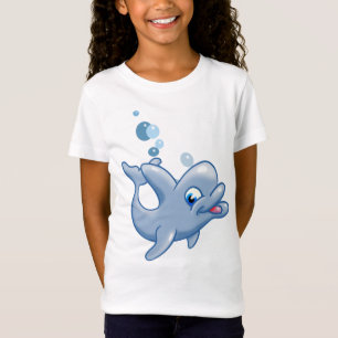 Camiseta Golfinho de desenho animado adorável