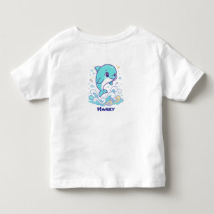 Camiseta Golfinho de Splash de Bolha Personalizado Animal M