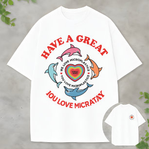 Camiseta Golfinho Divertido Conscientização Ecológica Nós A