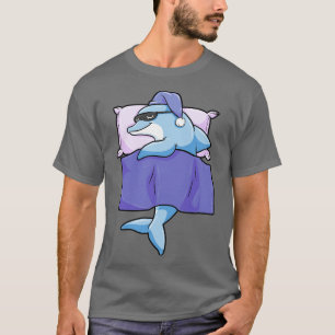 Camiseta Golfinho dormindo com edredão e travesseiro 1