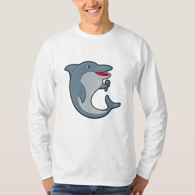 Camiseta Golfinho em Canto com Microfone (Frente)