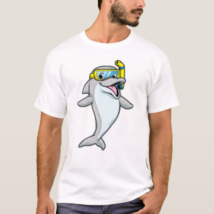 Camiseta Golfinho em mergulho com Snorkel