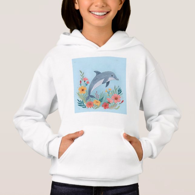 Camiseta Golfinho Floral (Frente)