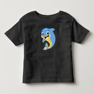 Camiseta Golfinho Fofo de Desenho Animado – Desenho de Golf