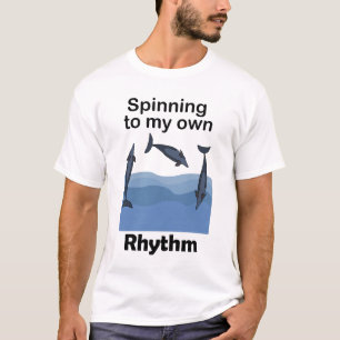 Camiseta Golfinho Giratório Girando Ao Meu Próprio Ritmo Ci