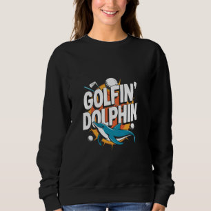 Camiseta Golfinho Golfinho Golfista Engraçado
