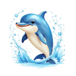 Camiseta Golfinho ilustrado bonito