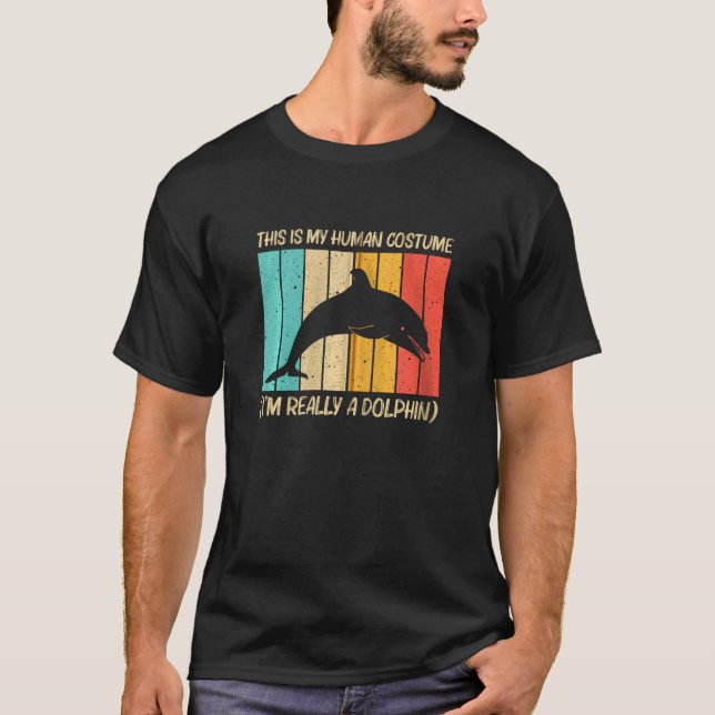 Camiseta Golfinho legal Para Homens Golfinhos Beluga Baleia (Frente)