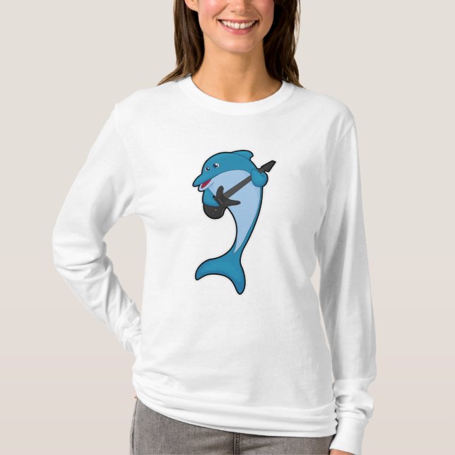 Camiseta Golfinho na Música com Violão (Frente)