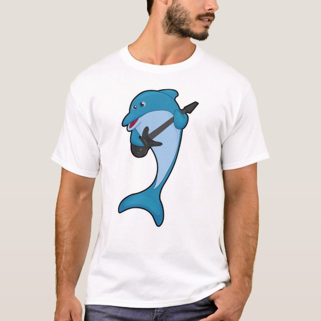 Camiseta Golfinho na Música com Violão (Frente)