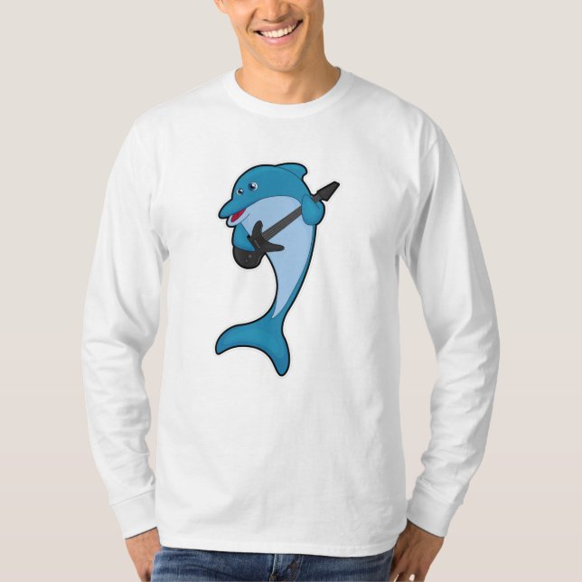 Camiseta Golfinho na Música com Violão (Frente)
