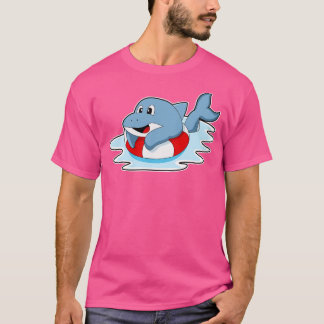Camiseta Golfinho nadando com boia