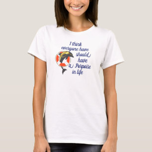 Camiseta Golfinho náutico saltando através do preservador