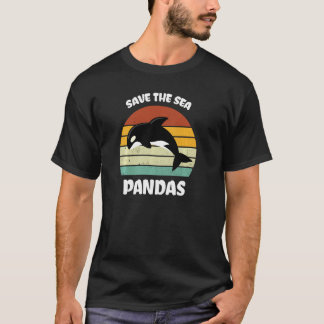Camiseta Golfinho Orca da Baleia Assassina Salve o mar Pand