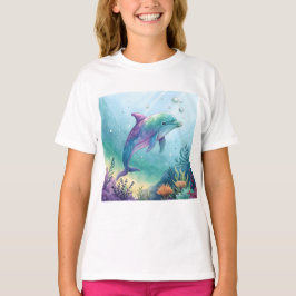 Camiseta Golfinho pintado à aguarela
