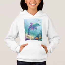 Camiseta golfinho pintado à aquarela