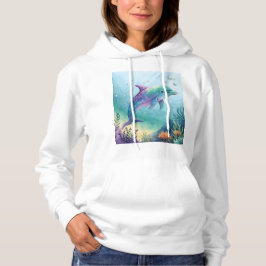 Camiseta golfinho pintado à aquarela