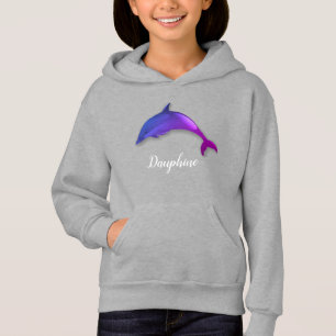 Camiseta Golfinho roxo e bonito - adicionar nome