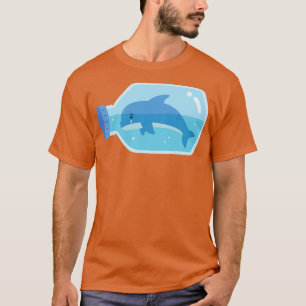 Camiseta Golfinho Triste Preso Em Garrafa Plástica