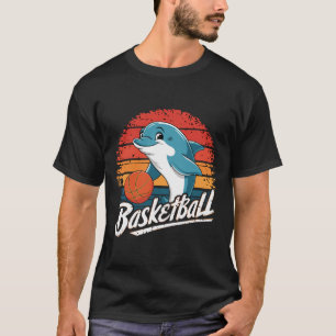 Camiseta Golfinho Vintage Jogando Sketll Amantes de Golfinh