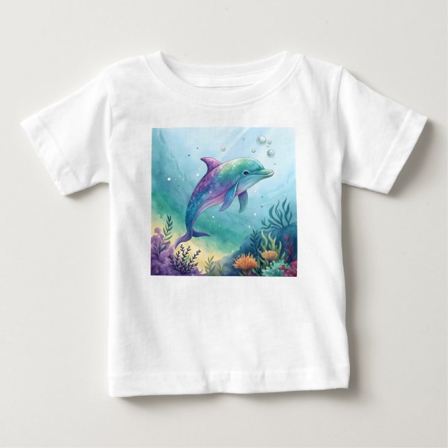 Camiseta Golfinhopintadoàaguarela (Frente)