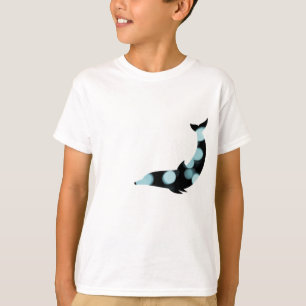 Camiseta Golfinhos animais da água do teste padrão azul dos