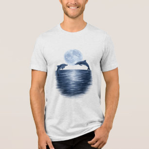 Camiseta Golfinhos Brincalhões ao Luar