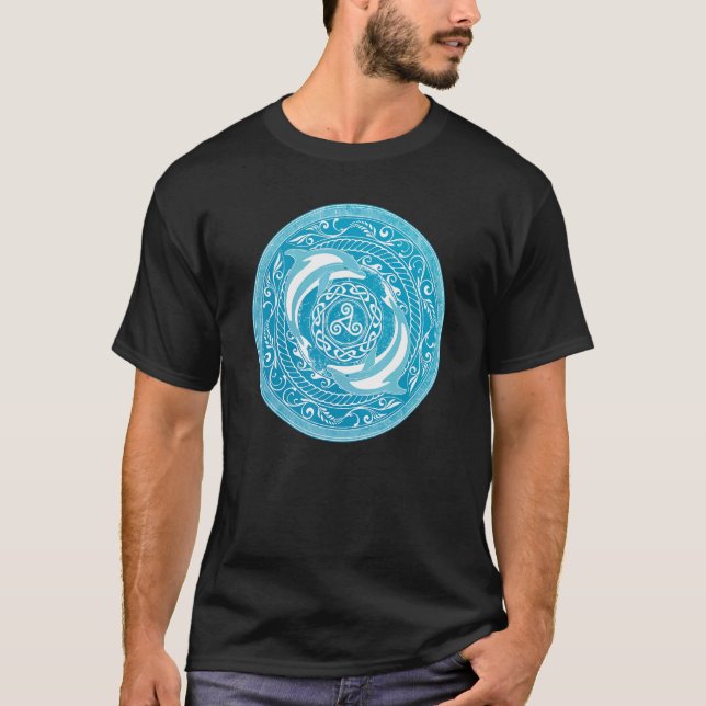 Camiseta Golfinhos celestes (Frente)