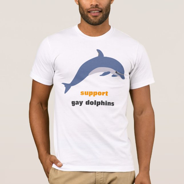 Camiseta golfinhos do gay do apoio (Frente)
