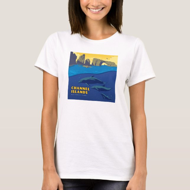 Camiseta Golfinhos do Parque Nacional das Ilhas do Canal (Frente)