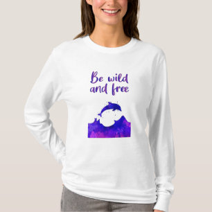 Camiseta Golfinhos No Oceano Atlântico Golfinho Peixe Engr