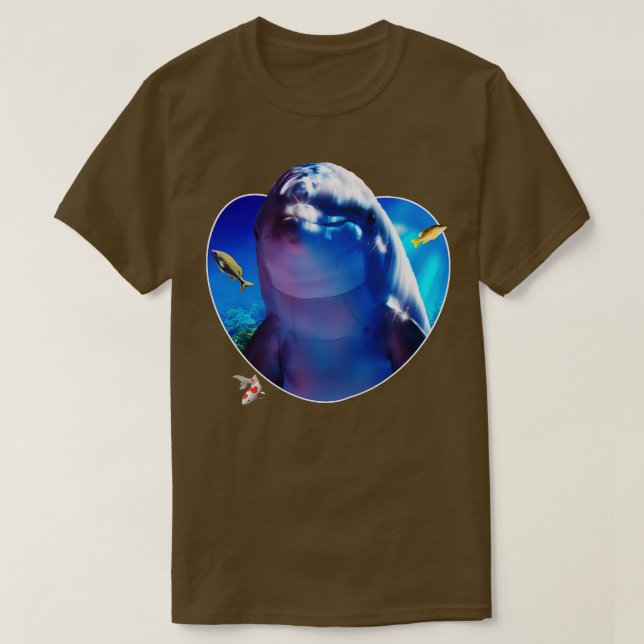 Camiseta Golfinhos submarinos 1 (Frente do Design)