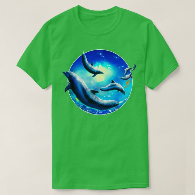 Camiseta Golfinhos submarinos 3 (Frente do Design)
