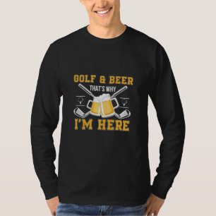 Camiseta Golfista Bebedor de Cerveja e Aniversário de Cerve