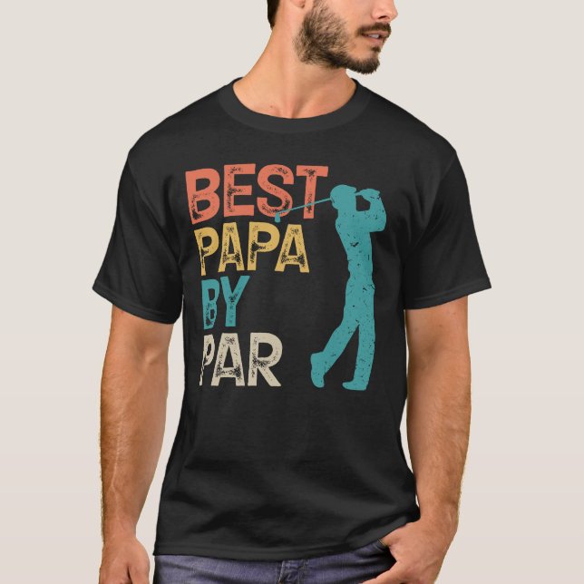 Camiseta Golfista Retro - Melhor Papa De Par (Frente)