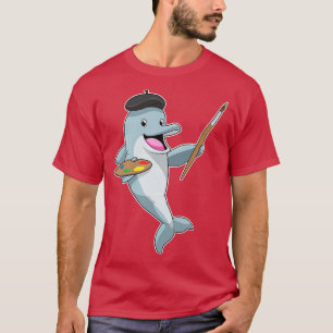 Camiseta Golfo como Pintor com Pincel Cor