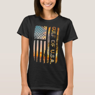 Camiseta Golfo Da América 2025 Vintage American Flag Bea
