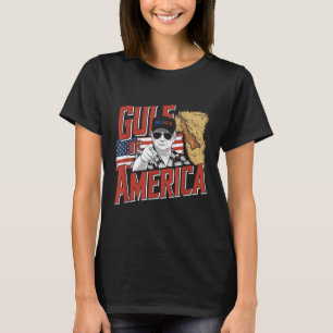 Camiseta Golfo Da América Dos Eua Trump Saudação Do Patrio